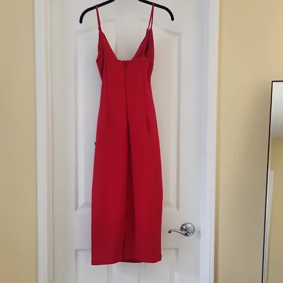 Lulu's Cross Your Heart Surplice Cutout Bodycon Dress - Picture 4 of 8